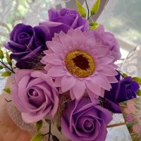Букети със сапунени цветя, снимка 3 - Подаръци за жени - 40596708