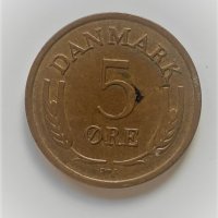 5 оре 1971 Дания, снимка 1 - Нумизматика и бонистика - 39237286