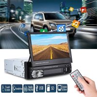 1Din Мултимедия за кола музика bluetooth usb видео екран touch screen радио cd dvd, снимка 1 - Аксесоари и консумативи - 26514874