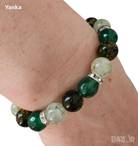 Гривна ръчна изработка-Котешко око, снимка 1