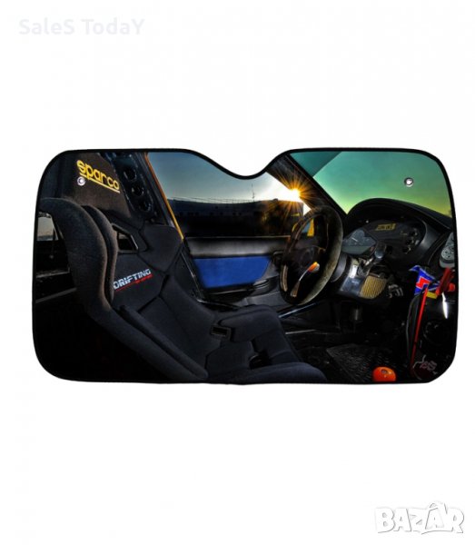 Сенник за предно стъкло SPARCO, 140x70см., Черен , снимка 1