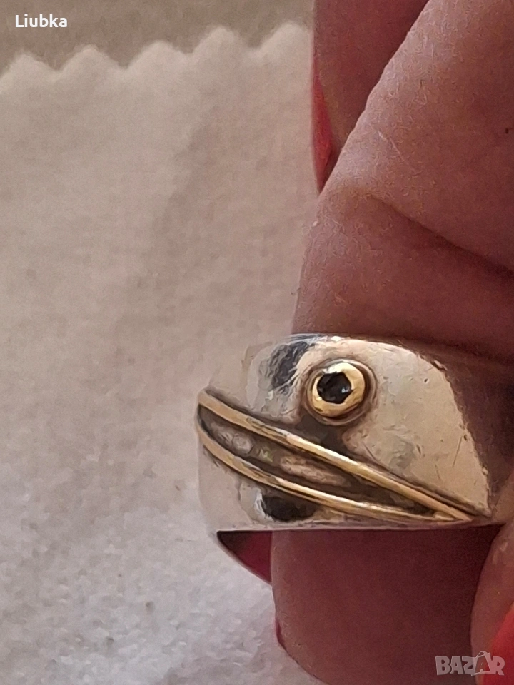 сребърни пръстени тип халка, снимка 1