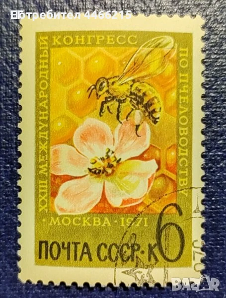 СССР, 1971 г. - самостоятелна марка, клеймо, флора, 1*20, снимка 1