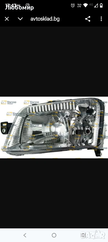 Нов преден ляв фар за FIAT PANDA H4 (2009-2012) , снимка 1