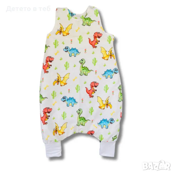 Спален чувал с крачета Динозаври, снимка 1