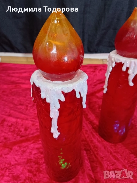 Коледна украса, големи светещи фигури, снимка 1