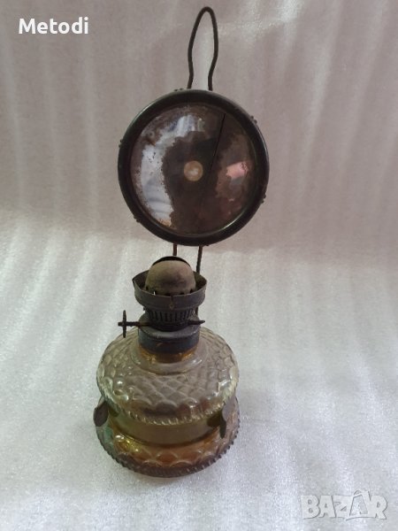 Много стара и афтентична лампа с липсващо горно стъкло., снимка 1