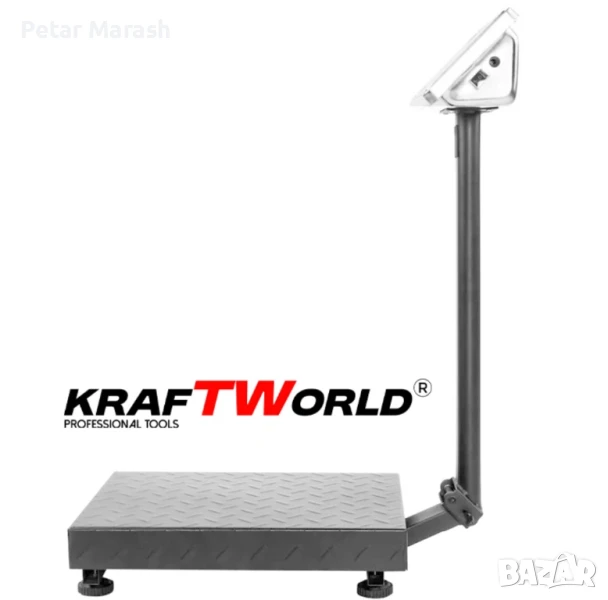 Електронен платформен кантар KraftWorld – до 100 кг, платформа 30×40см, снимка 1