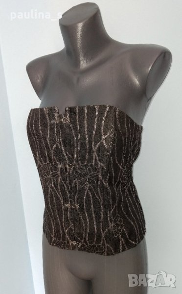 Givenchy / Дизайнерско дънково секси бюстие "Organza" Italy / промо цена, снимка 1