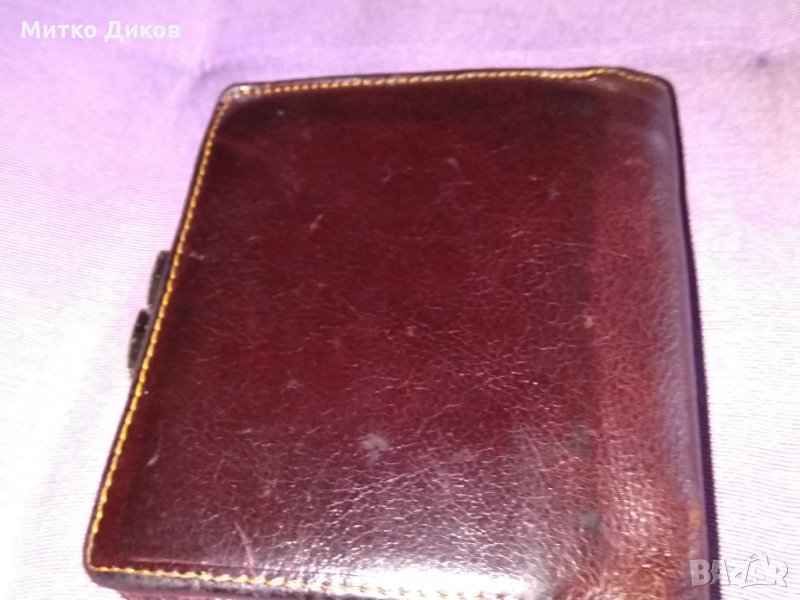 Портфейл Сек естествена кожа 110х100мм, снимка 1