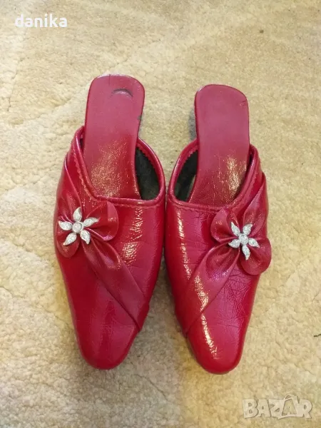 Дамски кожени чехли 37, снимка 1