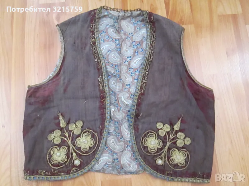 Старо елече за носия -златна сърма, снимка 1