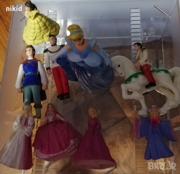 Пепеляшка Белл принц принцеси пластмасови играчки фигурки за игра и торта, снимка 1