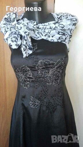 Прелестна черна дълга официална рокля ПРОМОЦИЯ👗🍀S р-р👗🍀 арт.345, снимка 1