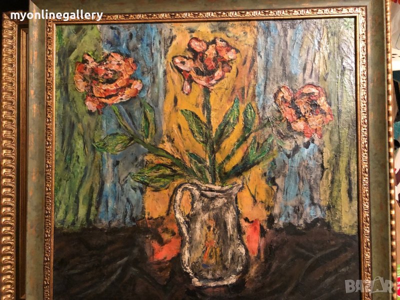 много Стара картина масло на платно, снимка 1