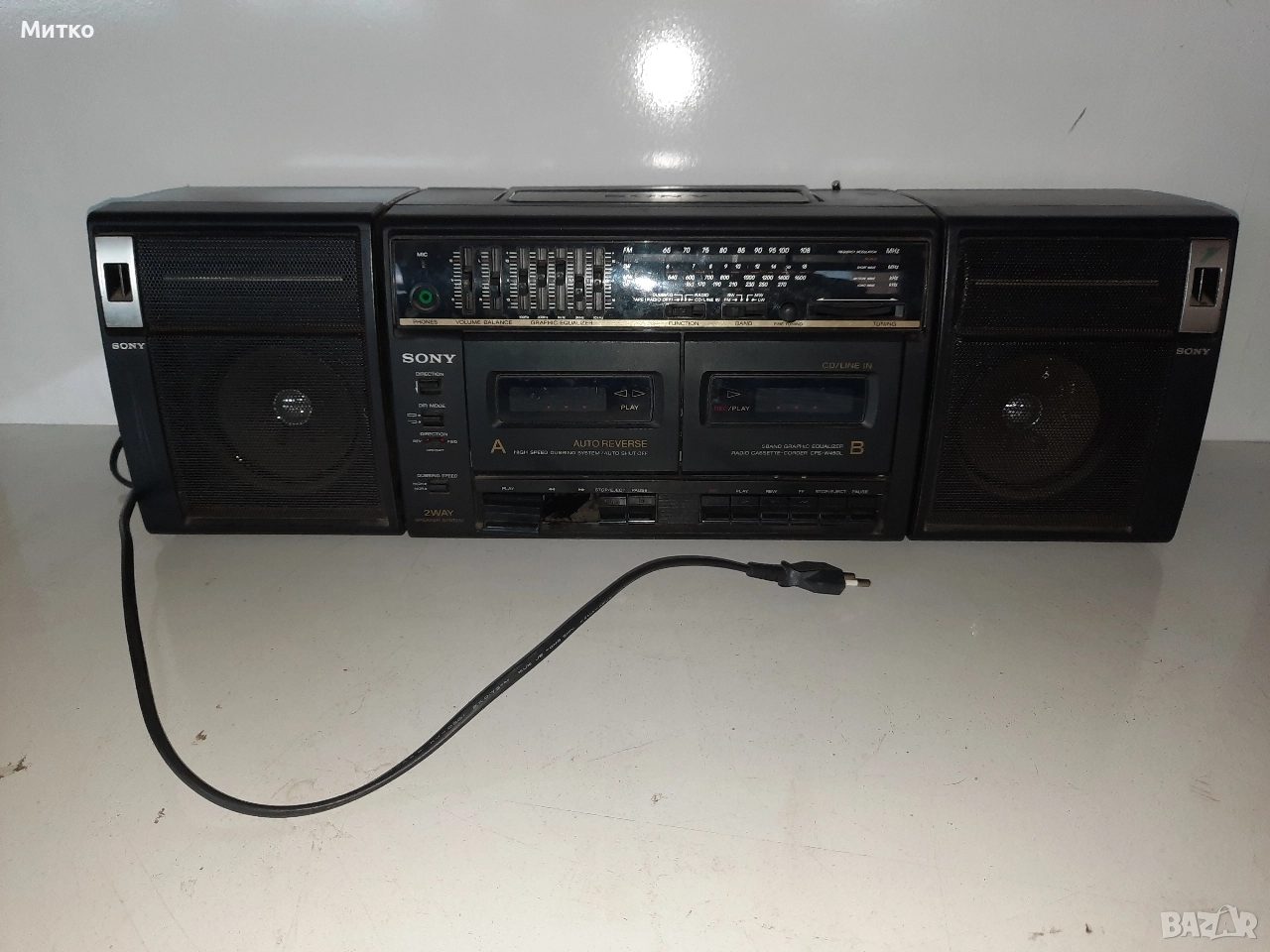 Радиокасетофон марка СОНИ SONY модел CFS-W450L за ремонт, снимка 1