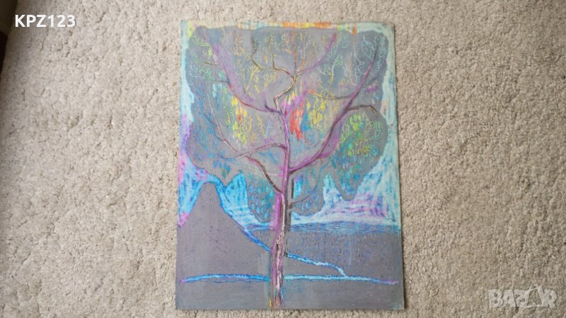 КАРТИНА АБСТРАКЦИЯ смесена ТЕХНИКА, снимка 1