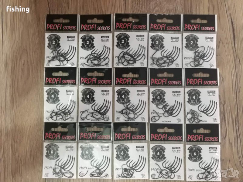 НОВО 2020 Японски Тефлонови Куки за Риболов Profi Secrets, снимка 1