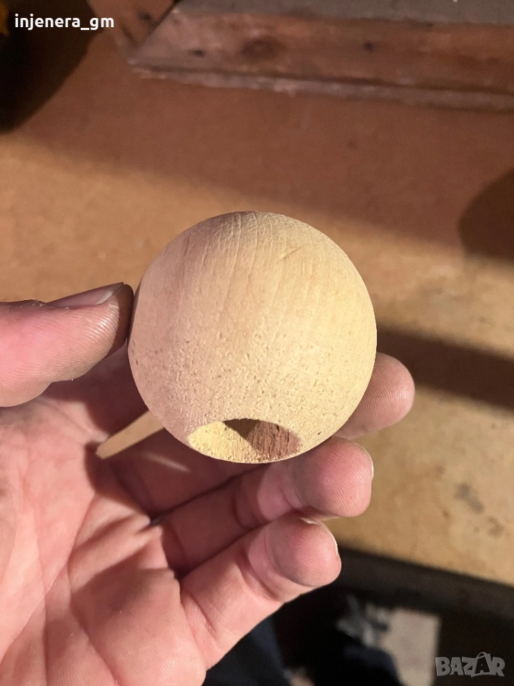 Дървени топчета с отвор, снимка 1