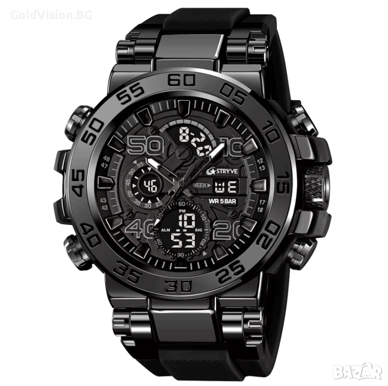 Мъжки часовник – Stryve BLACK + ПОДАРЪК, снимка 1