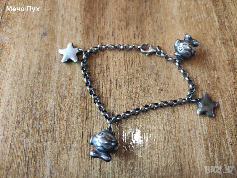 Сребърна гривна (20), снимка 1