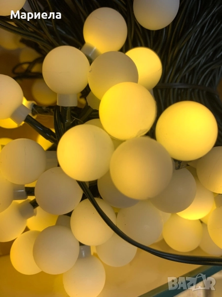 Коледни лампички 25 метра / Сферични, снимка 1
