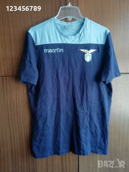 SS Lazio оригинална памучна тениска Лацио размер S Macron , снимка 1