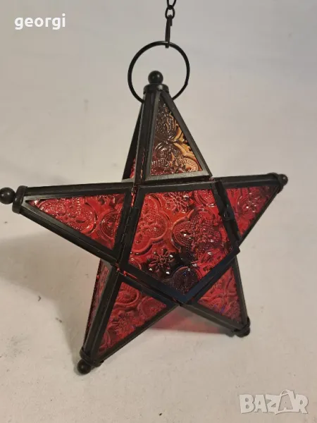 коледна витражна звезда , снимка 1