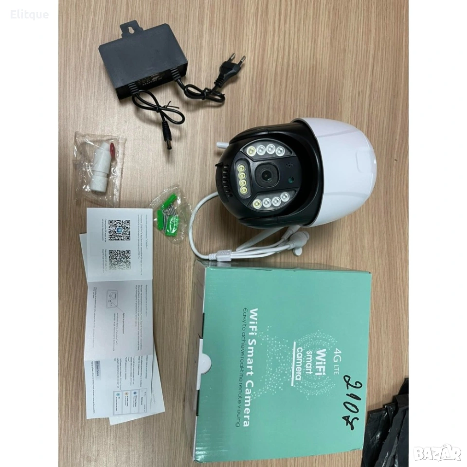 2107 Куполна камера с безжична 4G връзка - 3MPX - 12LED, снимка 1