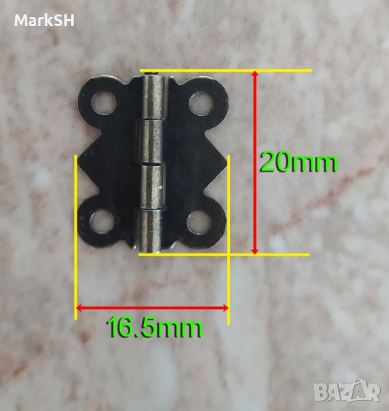 10x Панта + 40x Винтове за малка дървена кутия или врата, снимка 1