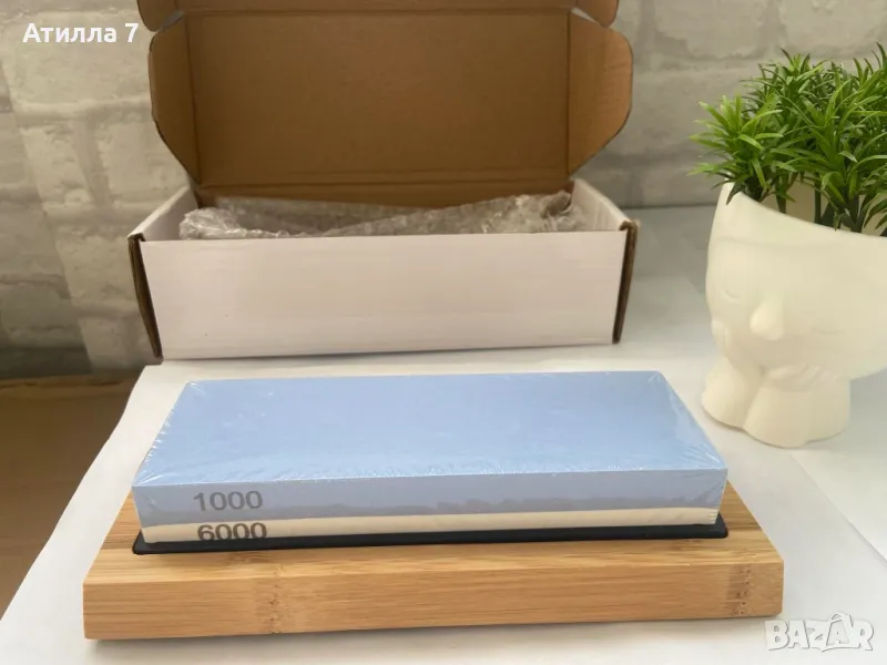 Професионален Камък за Заточване на Ножове 1000/6000, снимка 1