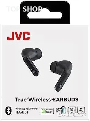Нови безжични слушалки 12 часа батерия черни JVC HA-B5T True Wireless Bluetooth, снимка 1