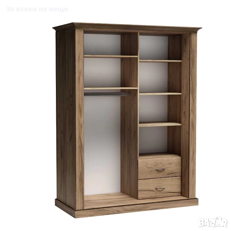 ANTICA A-146 гардероб 2-крил с огледало ЗЛАТЕН КРАФТ Код P1655, снимка 1