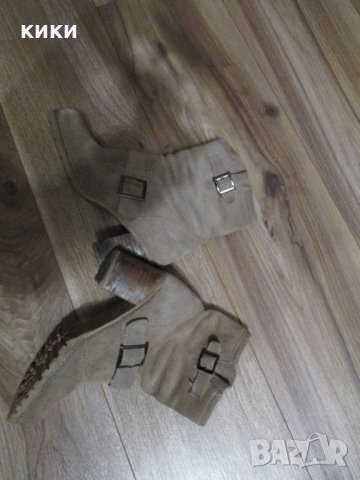 Дамски боти естествен велур, снимка 6 - Дамски боти - 34612622