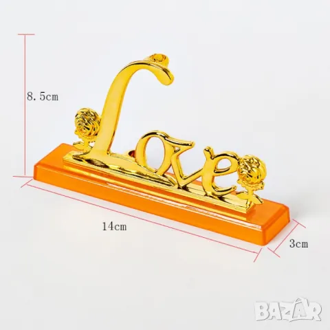 Преспапие Love и златна роза, снимка 8 - Други стоки за дома - 50382474