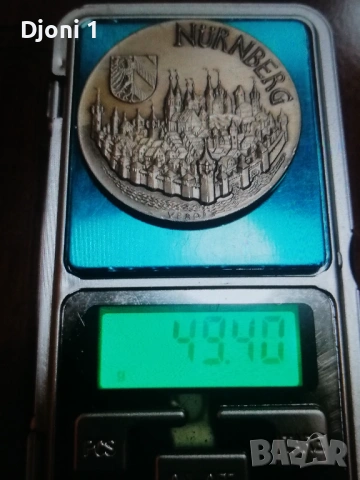 Немски сребърен медал 1974, снимка 4 - Антикварни и старинни предмети - 53200634