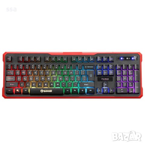 Marvo геймърска клавиатура Gaming Keyboard K629G sound-reactive lighti, снимка 4 - Клавиатури и мишки - 43063581