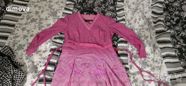 Розова рокля, снимка 3 - Рокли - 43258854