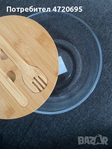 Продавам купа за салата с прибори, снимка 2 - Прибори за хранене, готвене и сервиране - 53322996