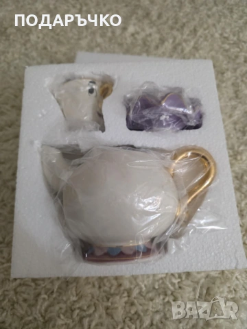 Сет „Красавицата и Звяра“– чайник Мисис Потс и чаша Чип, снимка 4 - Чаши - 53367962