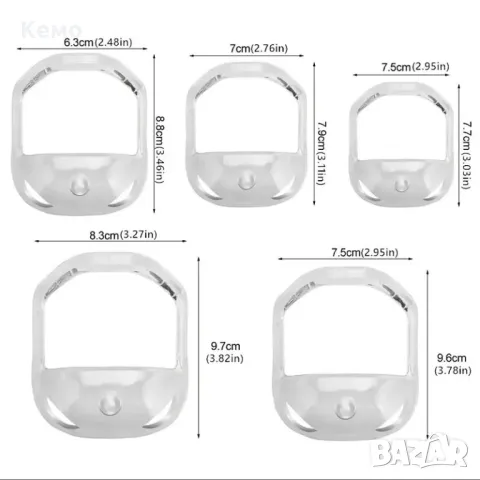 Шаблон за оформяне на брада 5бр, снимка 6 - Тримери - 50136987
