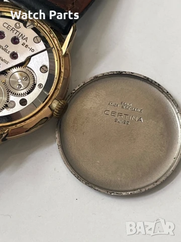 Стар часовник certina швейцарски с позлата, снимка 6 - Мъжки - 51038477