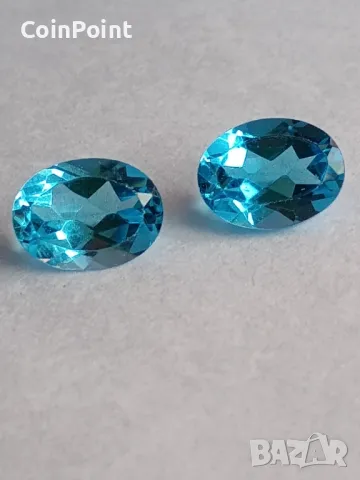 Swiss Blue Топази чифт, снимка 3 - Други - 48873377