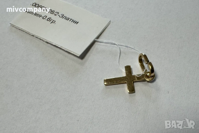 Златна висулка(кръст) 0.60гр., снимка 3 - Колиета, медальони, синджири - 53455295