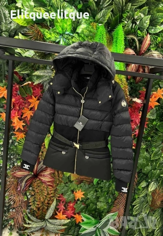 зимно яке с колан елизабет франчи, снимка 5 - Якета - 52415107