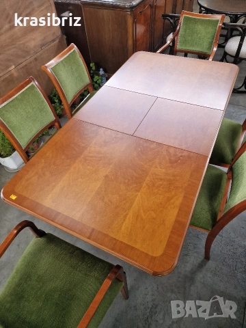 К-т Масивна Трапезна Разтегателна Маса с 6-броя Столове -внос от Германия! , снимка 4 - Маси - 53558681