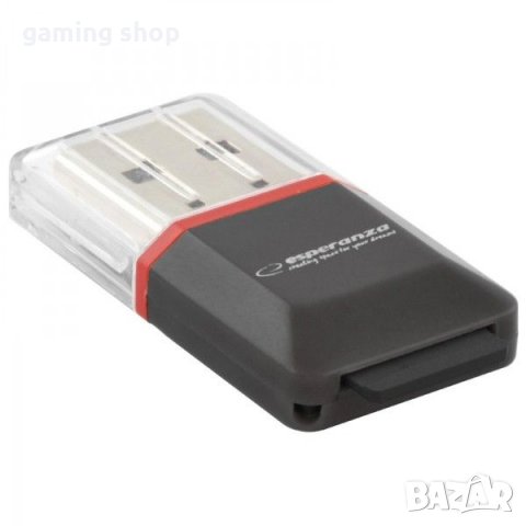 USB четец за MicroSD и MicroSDHC карти Esperanza EA134K, снимка 1 - USB Flash памети - 27895574