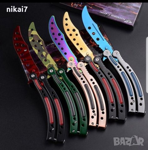 тренировъчен нож упражнения пеперуда с тъпо острие+калъф за колан, снимка 7 - Ножове - 27203918