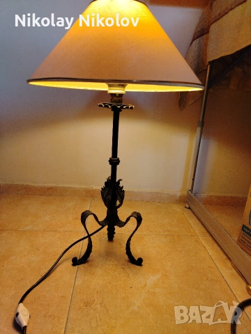 настолна лампа от ковано желязо , снимка 5 - Настолни лампи - 53144224