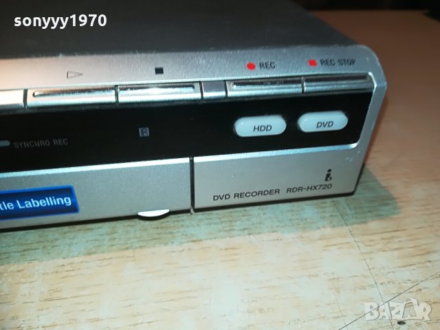 SONY RDR-HX-720 HDD/DVD RECORDER, снимка 6 - Плейъри, домашно кино, прожектори - 29066923